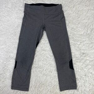 Lululemon Pants Womens 8 Gray Pace Rival‎ Crop 22" Leggings Athleisure Gym Yoga